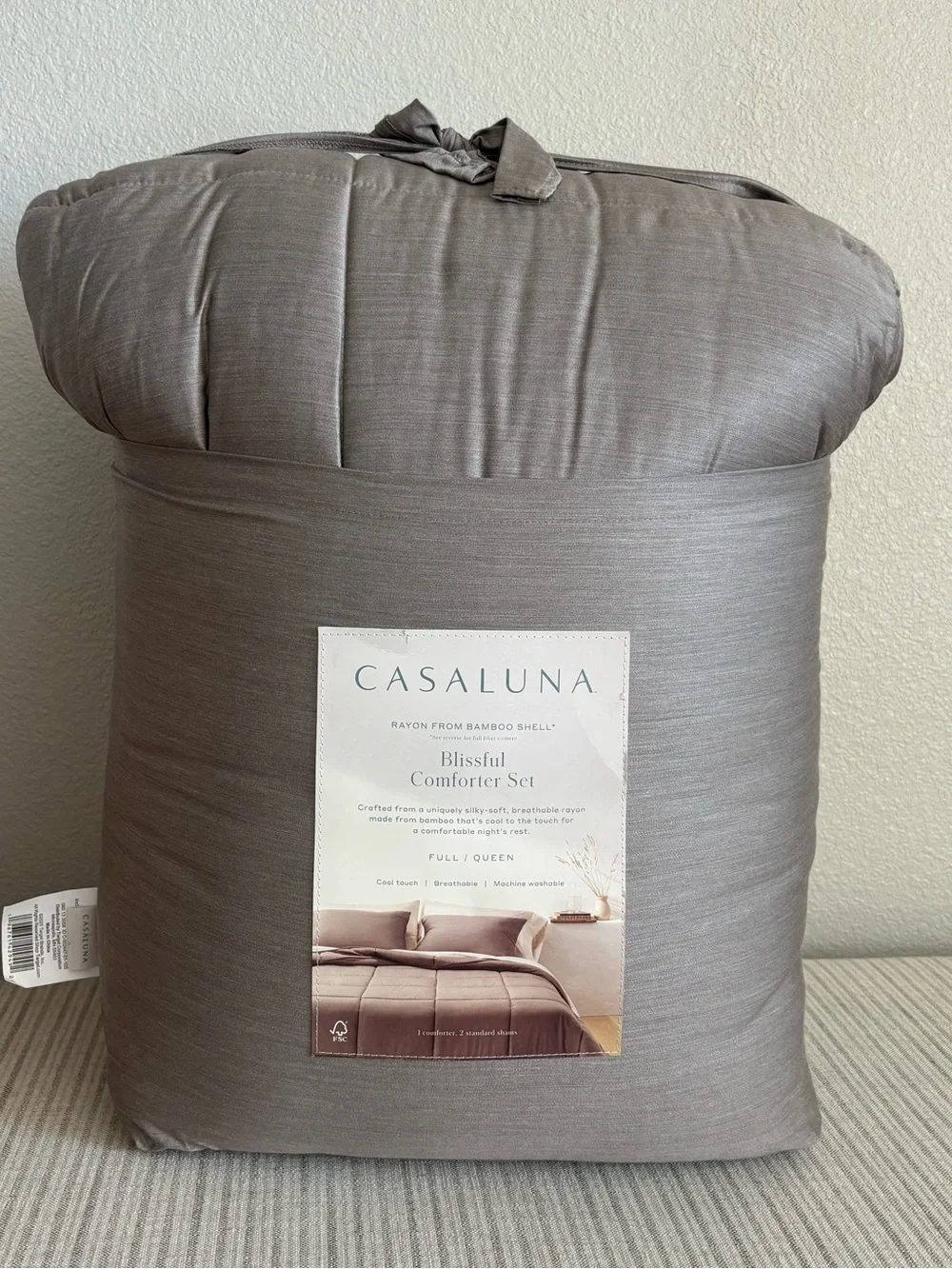 NWT Full/Queen Rayon from Bamboo Comforter Set Fig - Casaluna